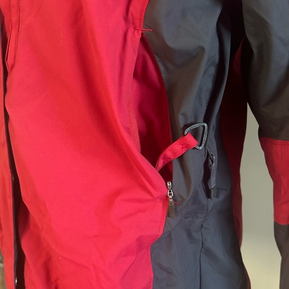 Columbia Vertex Red Gray Interchange 3-in-1 Waterproof Jacket Women’s Size Large - Picture 6 of 8